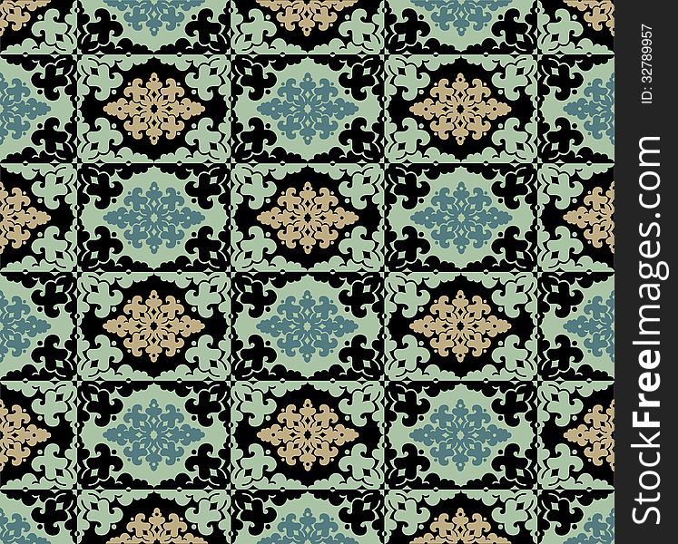 Abstract geometric pattern created with traditional motifs. Abstract geometric pattern created with traditional motifs