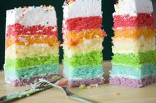 Tower Of Rainbow Cake Royalty Free Stock Images Tower Of Rainbow Cake Royalty Free Stock Images