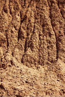 Dry Agricultural Brown Soil Stock Photo