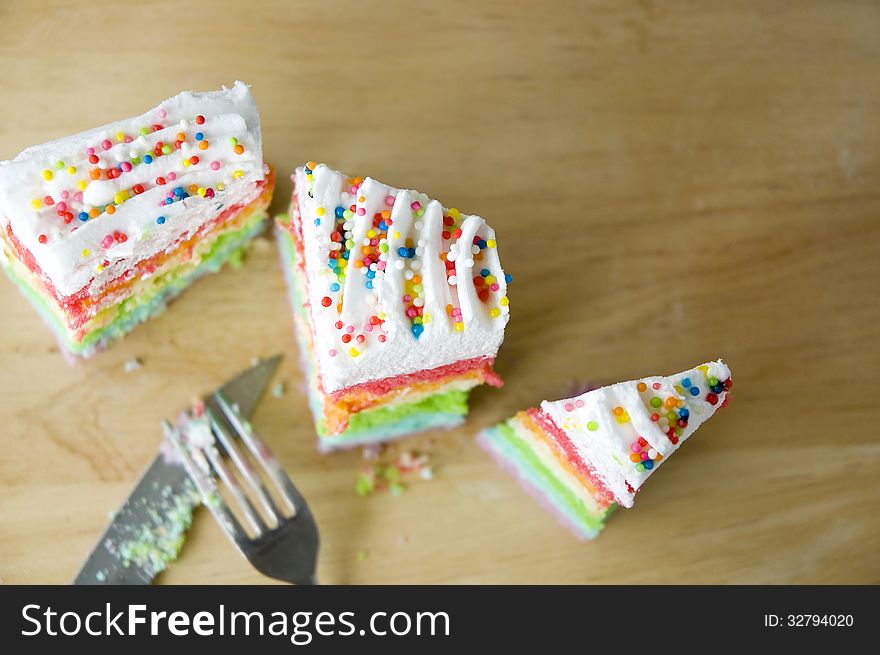 Top View Of Colorful Cake