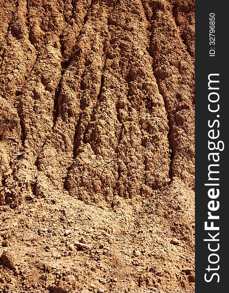 Dry agricultural brown soil