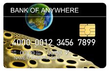 Credit Card With Earth And Moo Royalty Free Stock Photos Credit Card With Earth And Moo Royalty Free Stock Photos