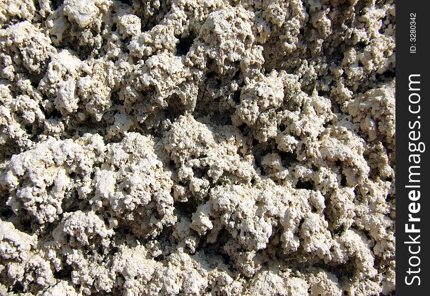 Rough texture from the fallen asleep cement