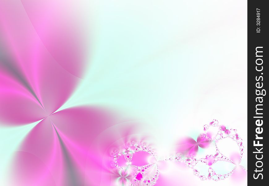 Floral fantasy. Flowers. Fractal illustration