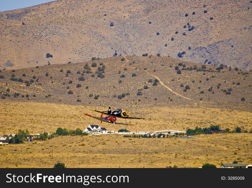 War birds in flight in Reno Nevada