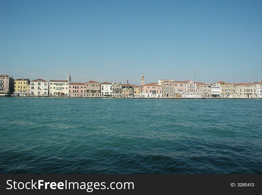 The Venice port is a country under water in Italy