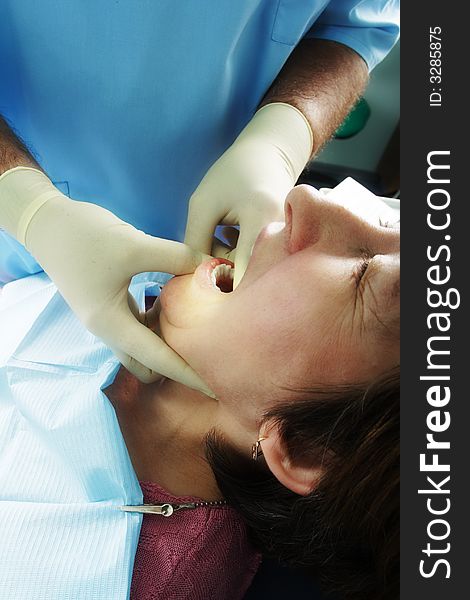 Dental background: work in clinic (operation, tooth replacement). Dental background: work in clinic (operation, tooth replacement)