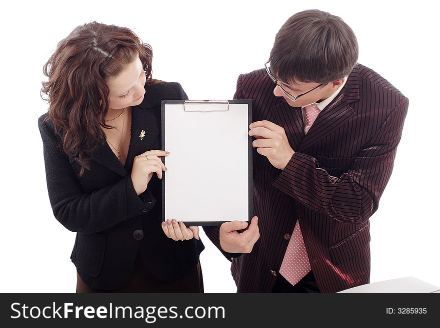 Group of business people working together. Shot in studio. Group of business people working together. Shot in studio.