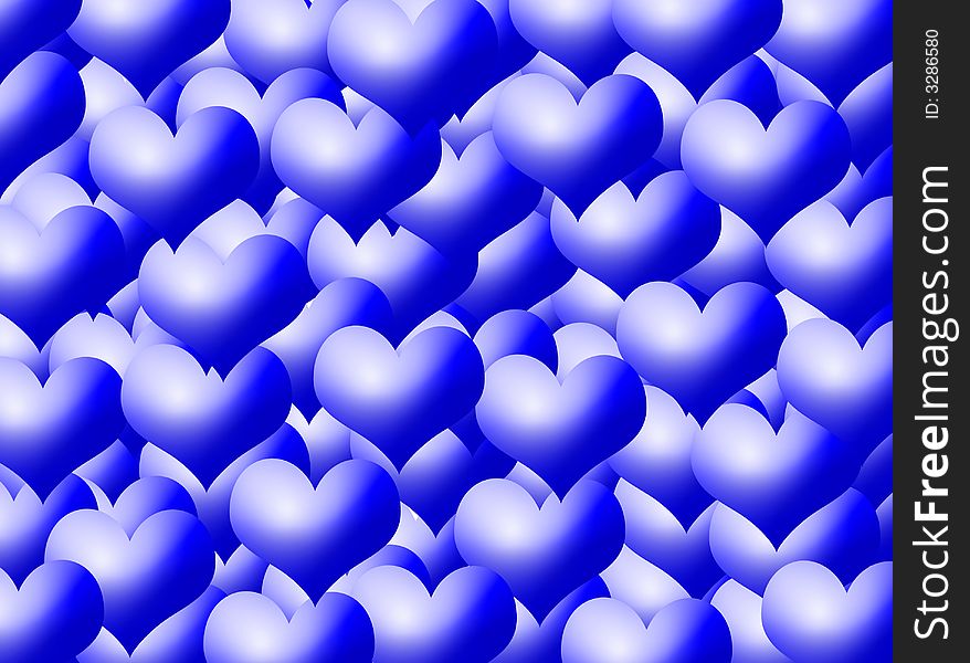 Blue hearts all around for a lovely background. Blue hearts all around for a lovely background