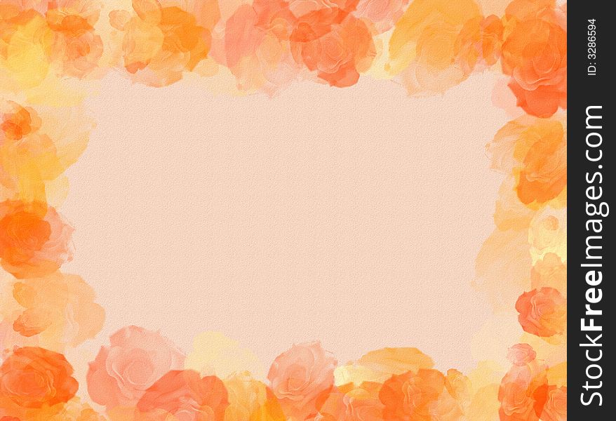 Pastel background with colorful roses as frame. Pastel background with colorful roses as frame