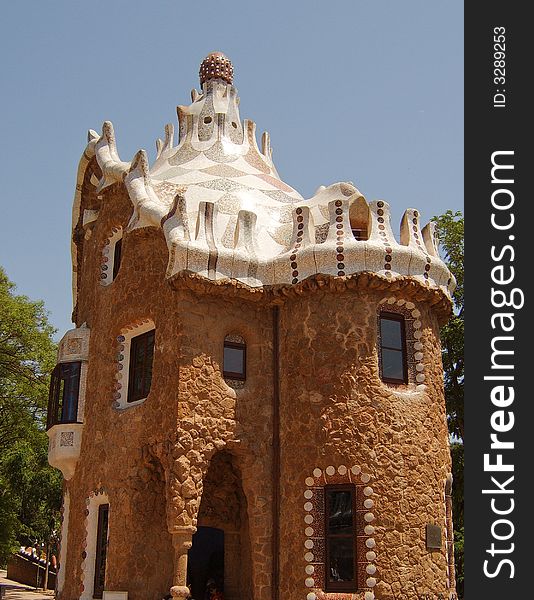 A tower in Park Guell (part from the house)