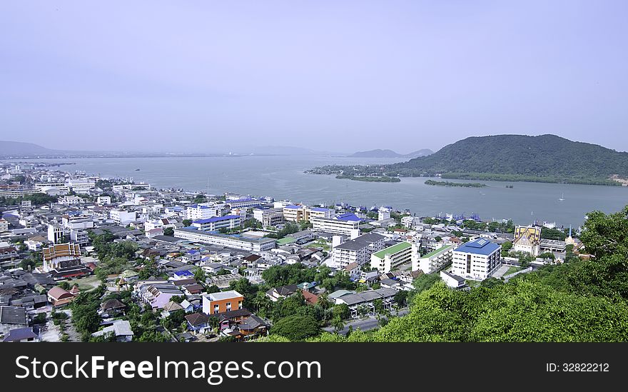 Bird&#x27;s eye view of Songkhla province, Thailand