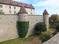 A View On A Ivy-covered Castle Wall Royalty Free Stock Photo