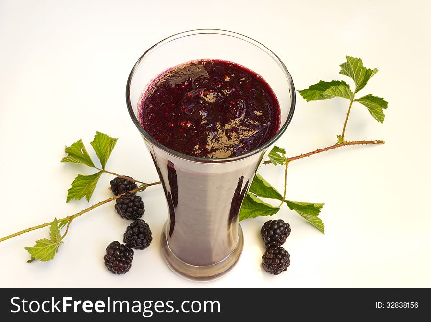 Freshly squeezed juice of blackberries. Freshly squeezed juice of blackberries