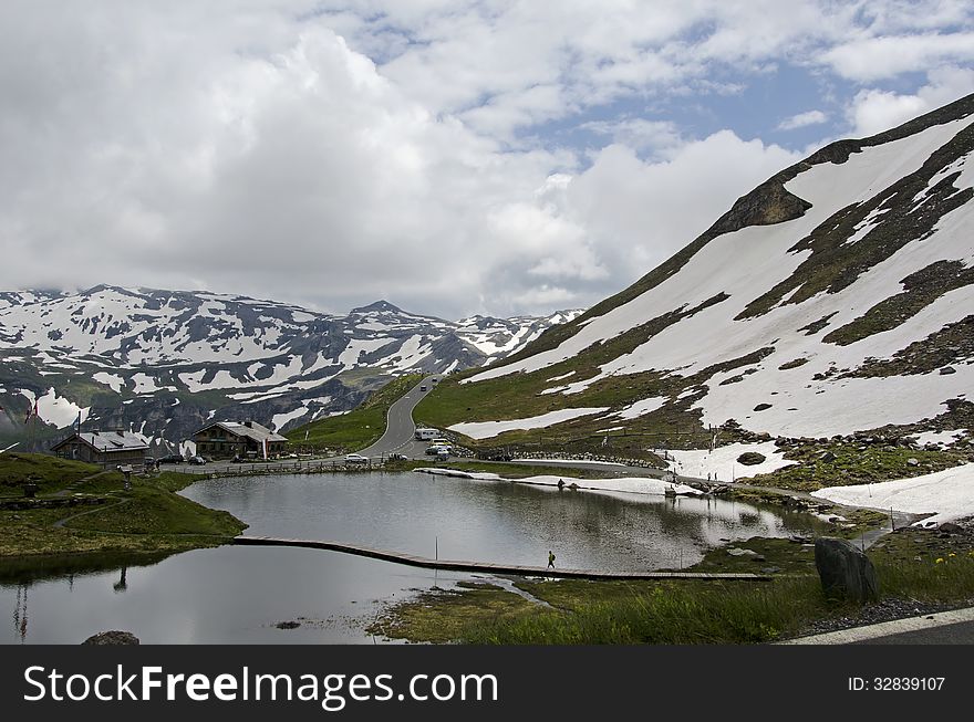 Beautiful Mountain With Water In Grossglockner Austria