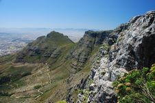 Table Mountain And Devil S Peak From Upper Cableway Station. Cape Town, Western Cape, South Africa Stock Image Table Mountain And Devil S Peak From Upper Cableway Station. Cape Town, Western Cape, South Africa Stock Image