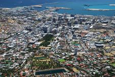 Downtown View From Table Mountain. Cape Town, West Stock Photo Downtown View From Table Mountain. Cape Town, West Stock Photo