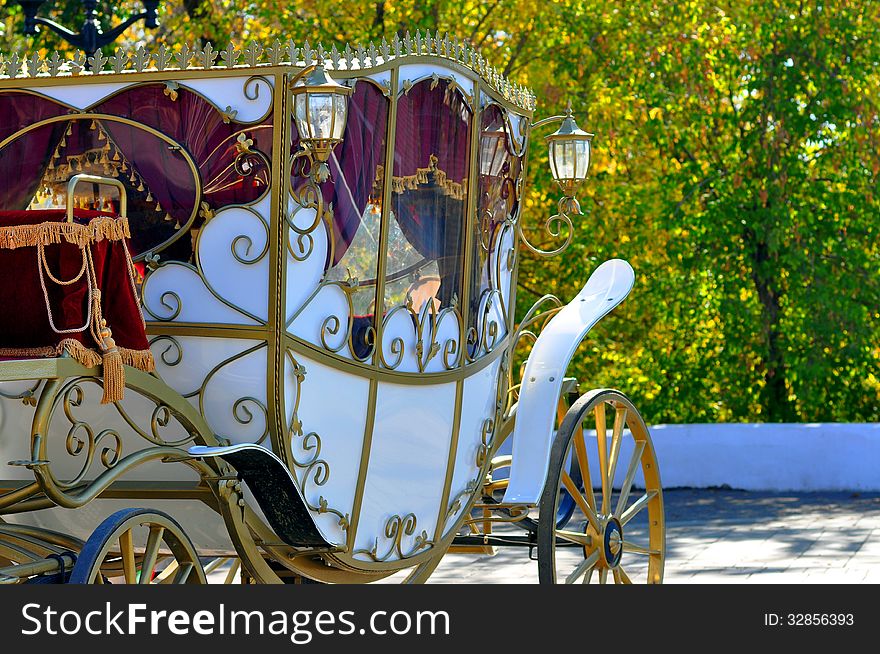 Wedding carriage, city of Orenburg, Southern Ural, Russia