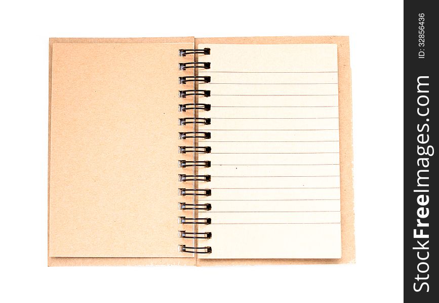 Note paper book isolated on white background