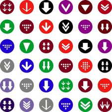 Flat Arrow Icons Stock Photography Flat Arrow Icons Stock Photography