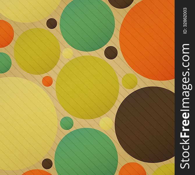 New abstract wallpaper with colored circles on cardboard texture. New abstract wallpaper with colored circles on cardboard texture