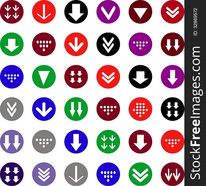 Stock Photo - set of icons with arrows. Stock Photo - set of icons with arrows