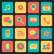 Flat Icons Stock Photos