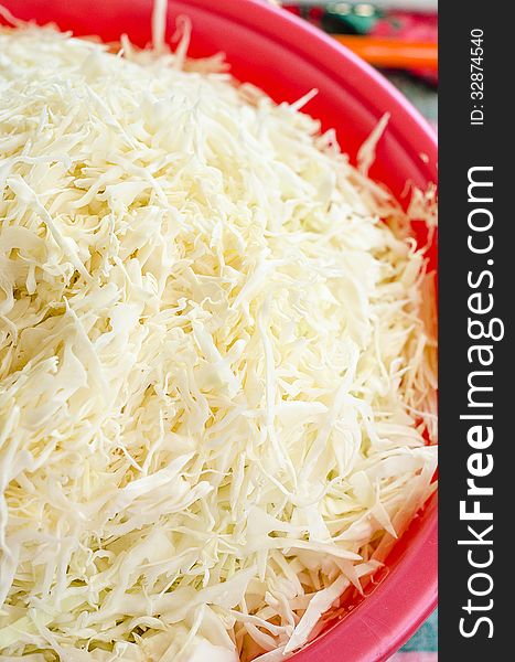 Shredded cabbage