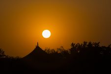 Sunset Over Beihai Park Stock Image Sunset Over Beihai Park Stock Image