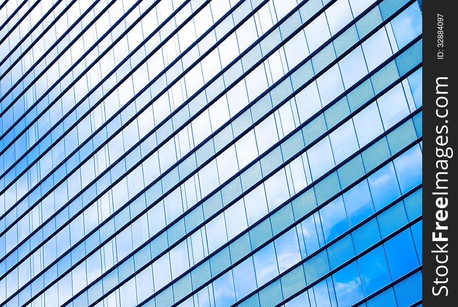 Window glass reflection of cloudy sky abstract background. Window glass reflection of cloudy sky abstract background