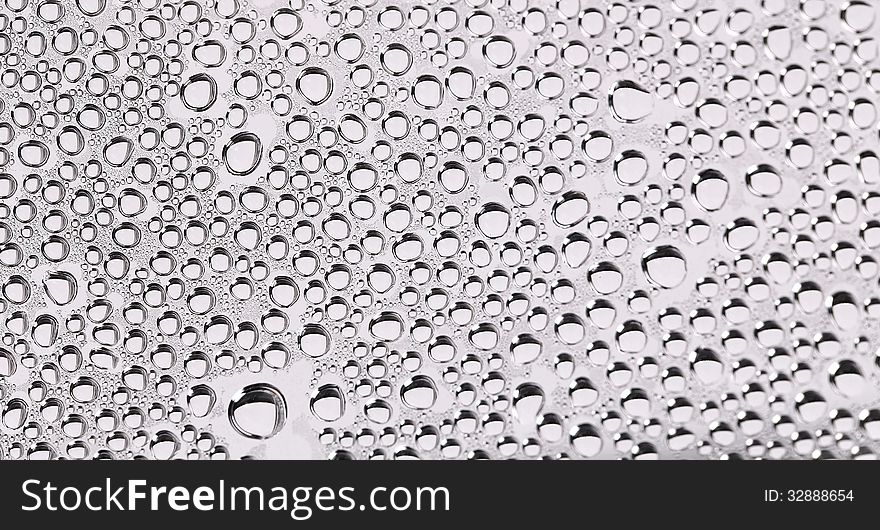 Bubble Of Water On The White Background