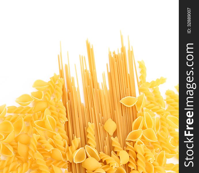 Yellow Italian Pasta In Different Forms