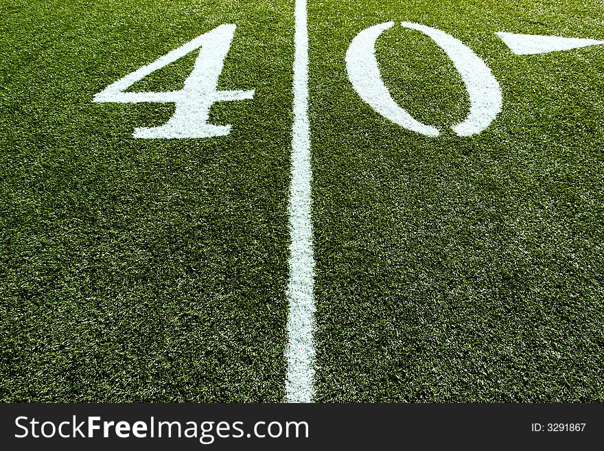 Football Field on 40 Yard Line