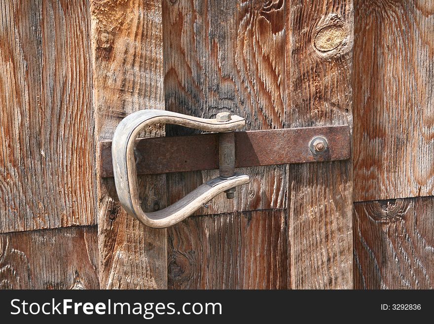 100 year old barn door . 100 year old barn door