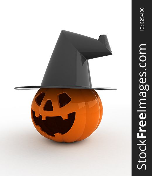 Isolated orange pumpkin. Halloween. Holiday. Isolated orange pumpkin. Halloween. Holiday