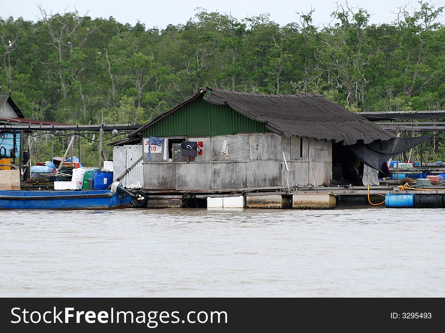 Fishing Farm And Boat