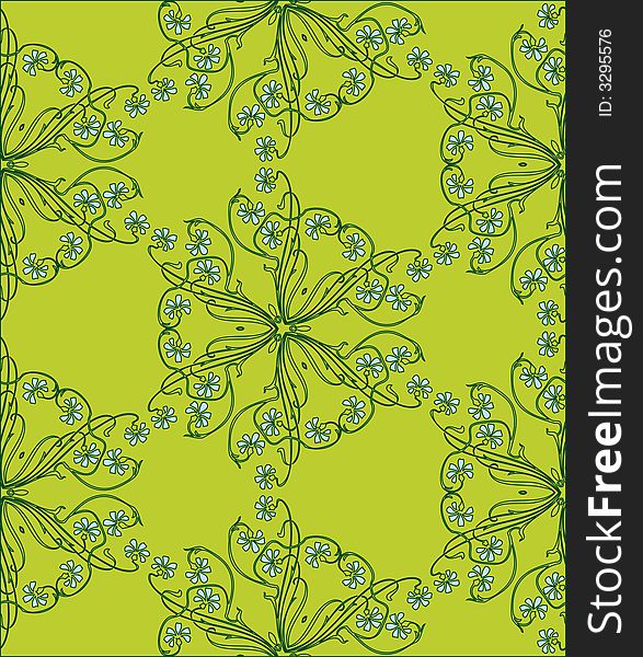 Abstract floral ornament ( seamless pattern )