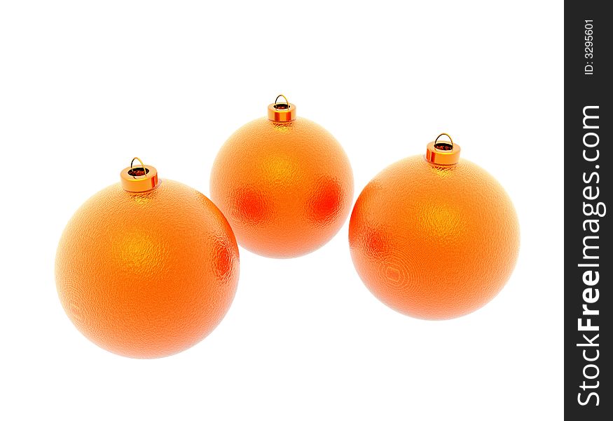 Xmas balls isolated on a white background.