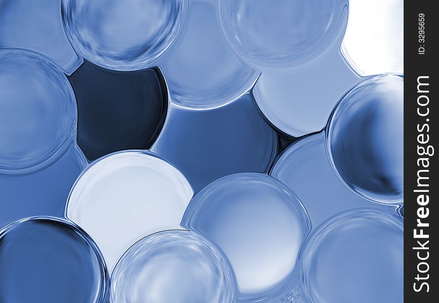 Blue bubble background with over lapping bubbles