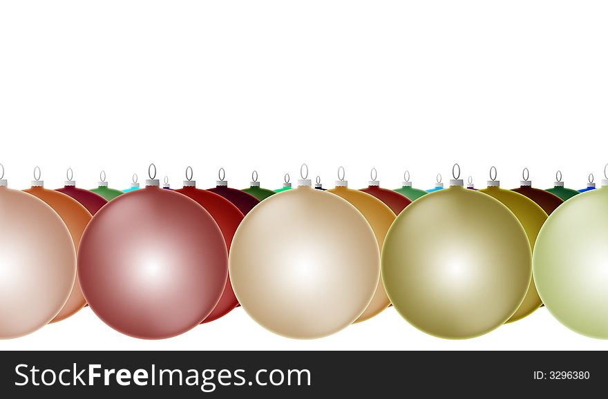 Christmas Ornament illustration isolated on white background for easy selection. Christmas Ornament illustration isolated on white background for easy selection