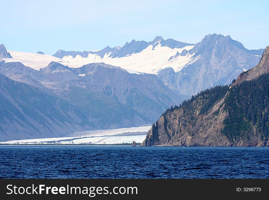 Glacier in the outside Seward, Alaska. Glacier in the outside Seward, Alaska.