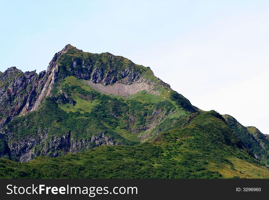 Foliage covered mountains in Alaska. Foliage covered mountains in Alaska