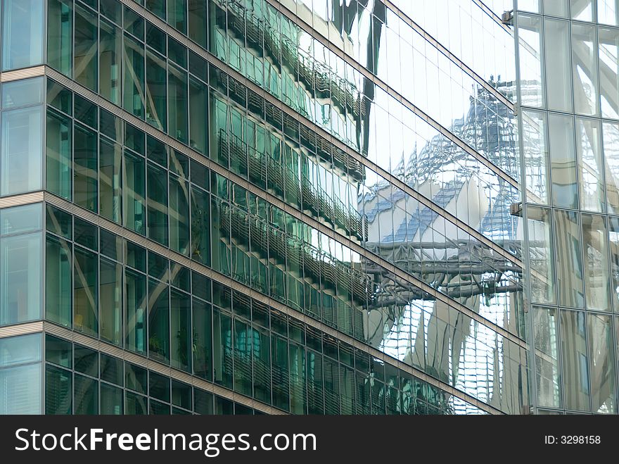 Highrise modern office center in Berlin