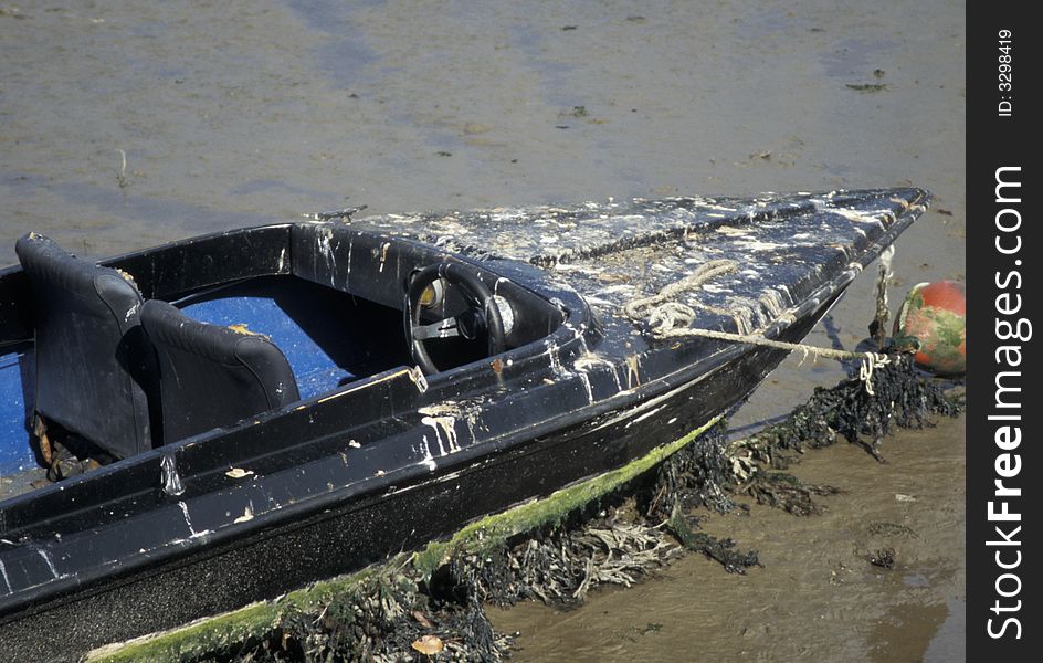 When a boat is left the birds take over. When a boat is left the birds take over.