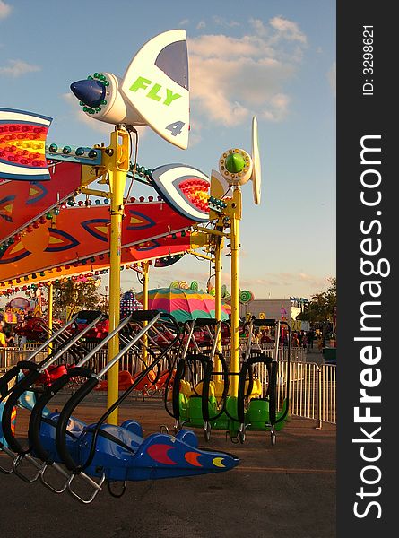 Rocket ride at County Fair. Rocket ride at County Fair