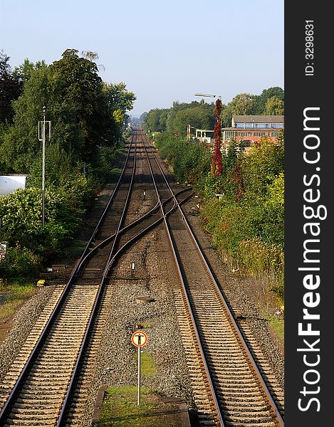 Railroad in Germany near Wickede.