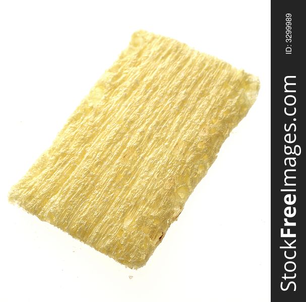 Corn cracker bread against a white background