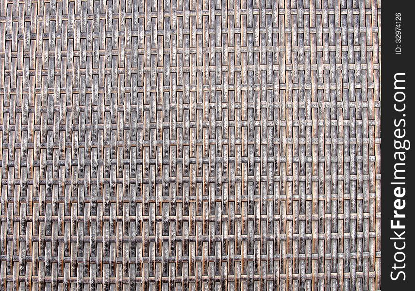 Rattan pattern of texture in close-up