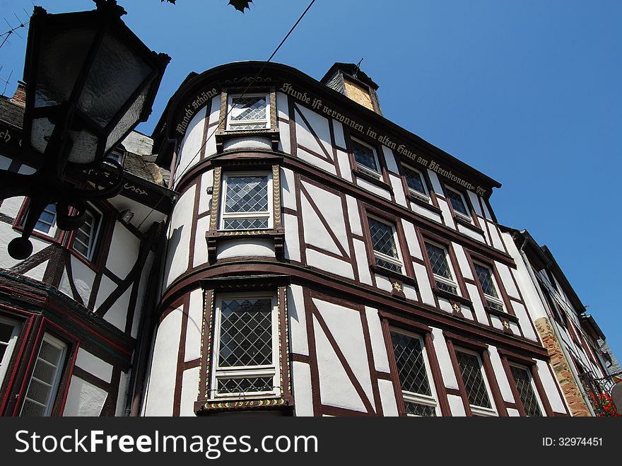 Typical wooden house, Bernkastel-Kues, Mosel. Typical wooden house, Bernkastel-Kues, Mosel