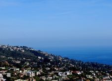 Panoramic Ocean View Of Laguna Beach From Hilltop Royalty Free Stock Images Panoramic Ocean View Of Laguna Beach From Hilltop Royalty Free Stock Images